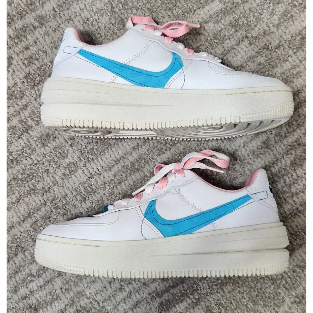 Nike women's Air Force 1 Platform pastel sneaker shoes DZ5197-100 size 8